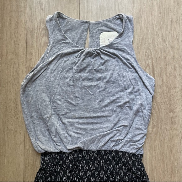 Hei Hei Anthropologie Rhodes sleeveless gray and navy jumpsuit, size small - Picture 2 of 13